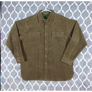 Claybrooke Outdoors Corduroy Shirt Jacket Men XL Brown Rugged Shacket